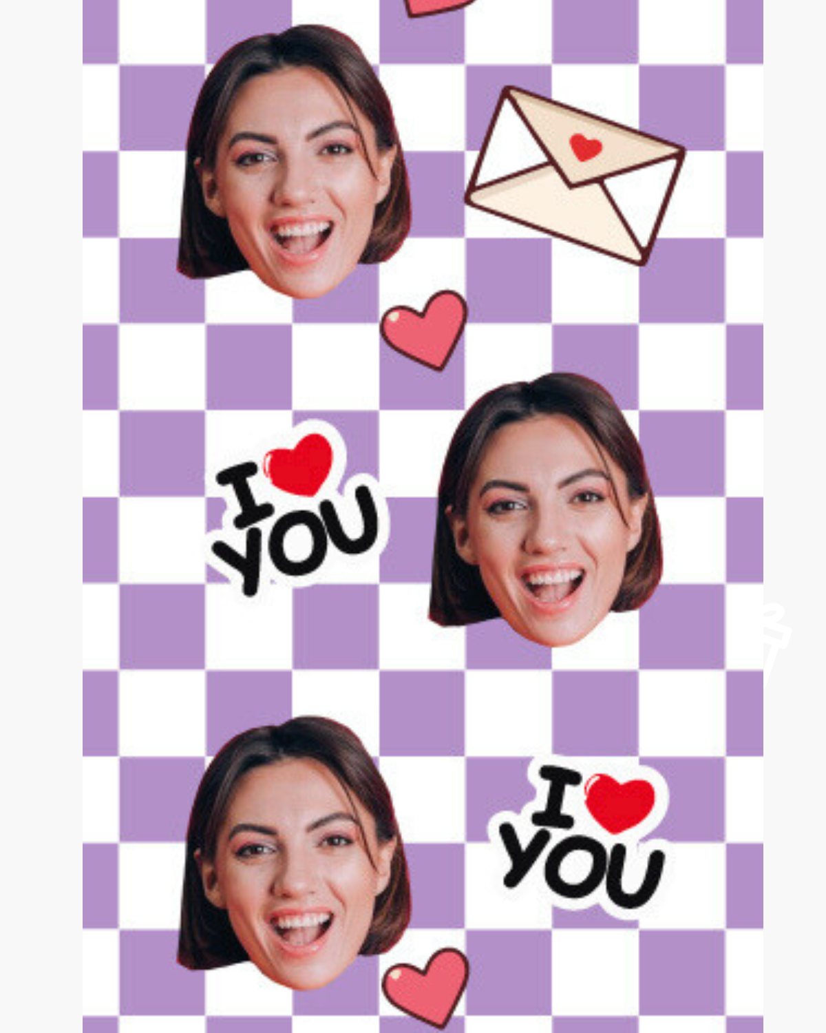 Calcetines Personalizados San Valentín Cuadritos