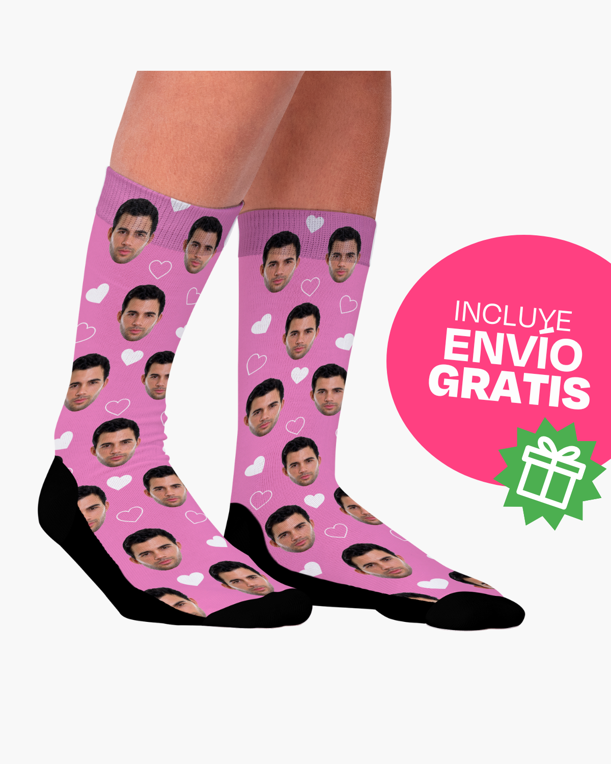 Calcetines Personalizados San Valentín Corazones